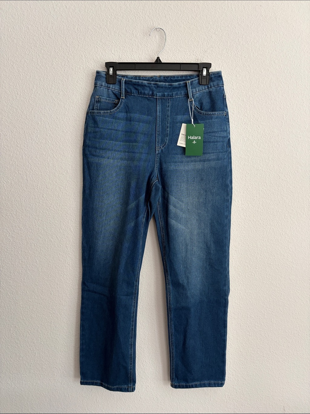 Halara Flex Denim Straight-Leg Blue Jeans